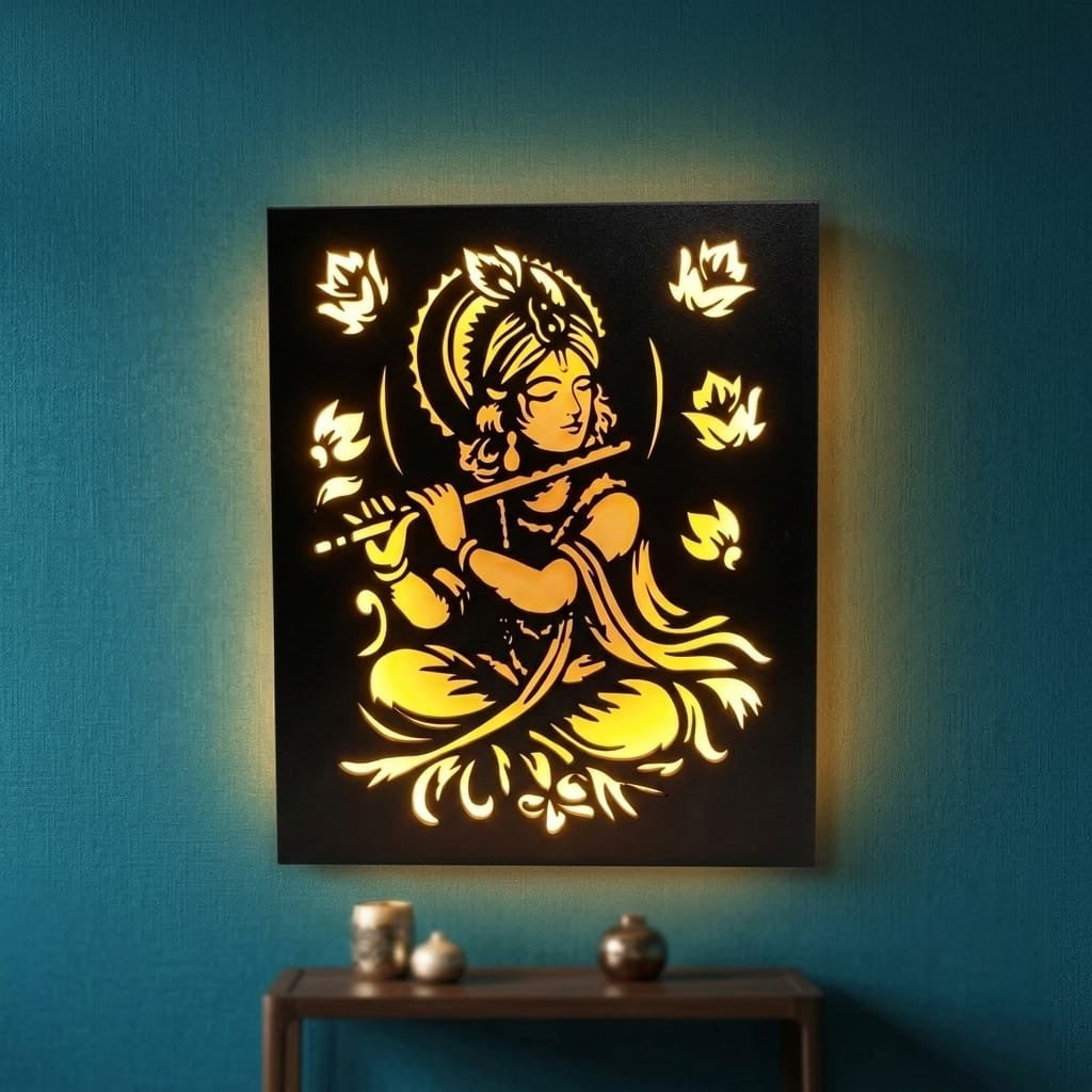 Elegant Krishna LED Wall Art