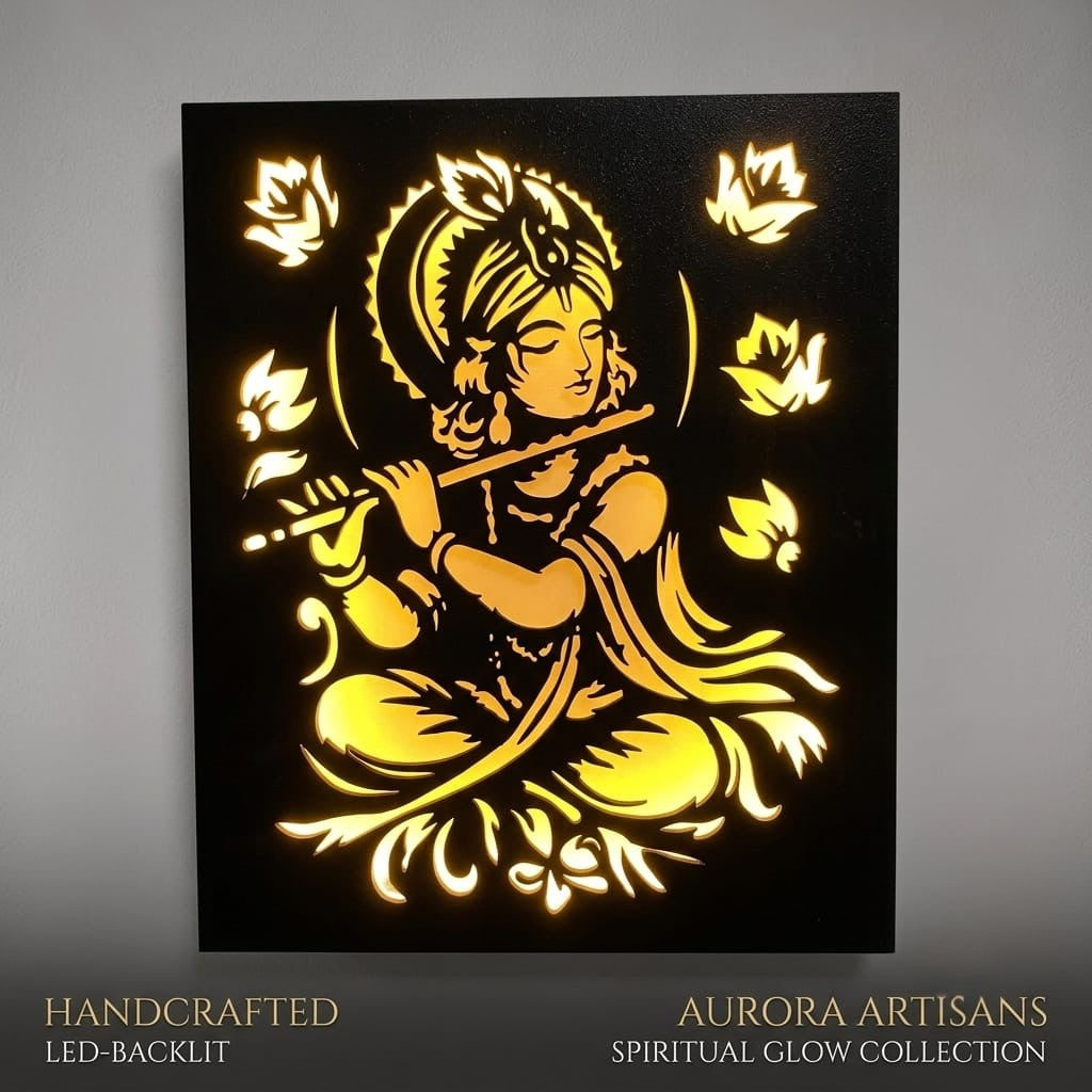 Elegant Krishna LED Wall Art
