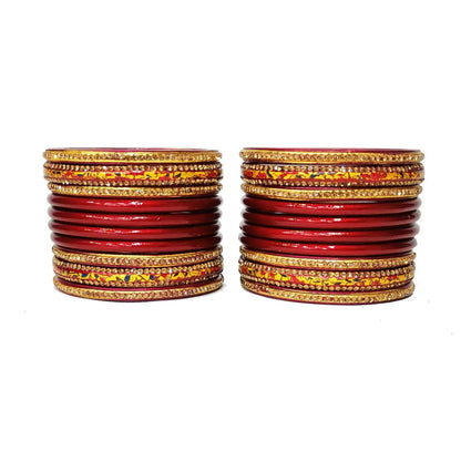 Classic Red Gold Bridal Bangles