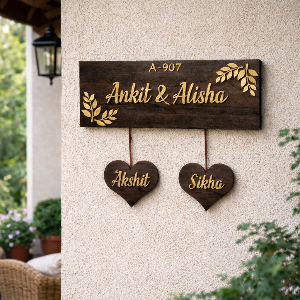 Personalized Family Name Hanging Plaque