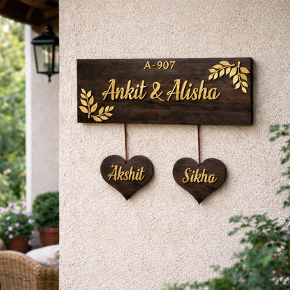 Personalized Family Name Hanging Plaque