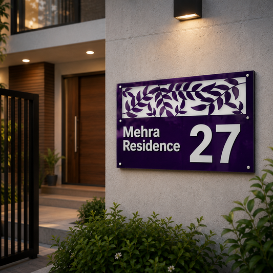 Modern Acrylic House Name Plate