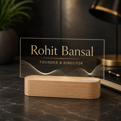 Elegant LED Name Plate for Home & Office