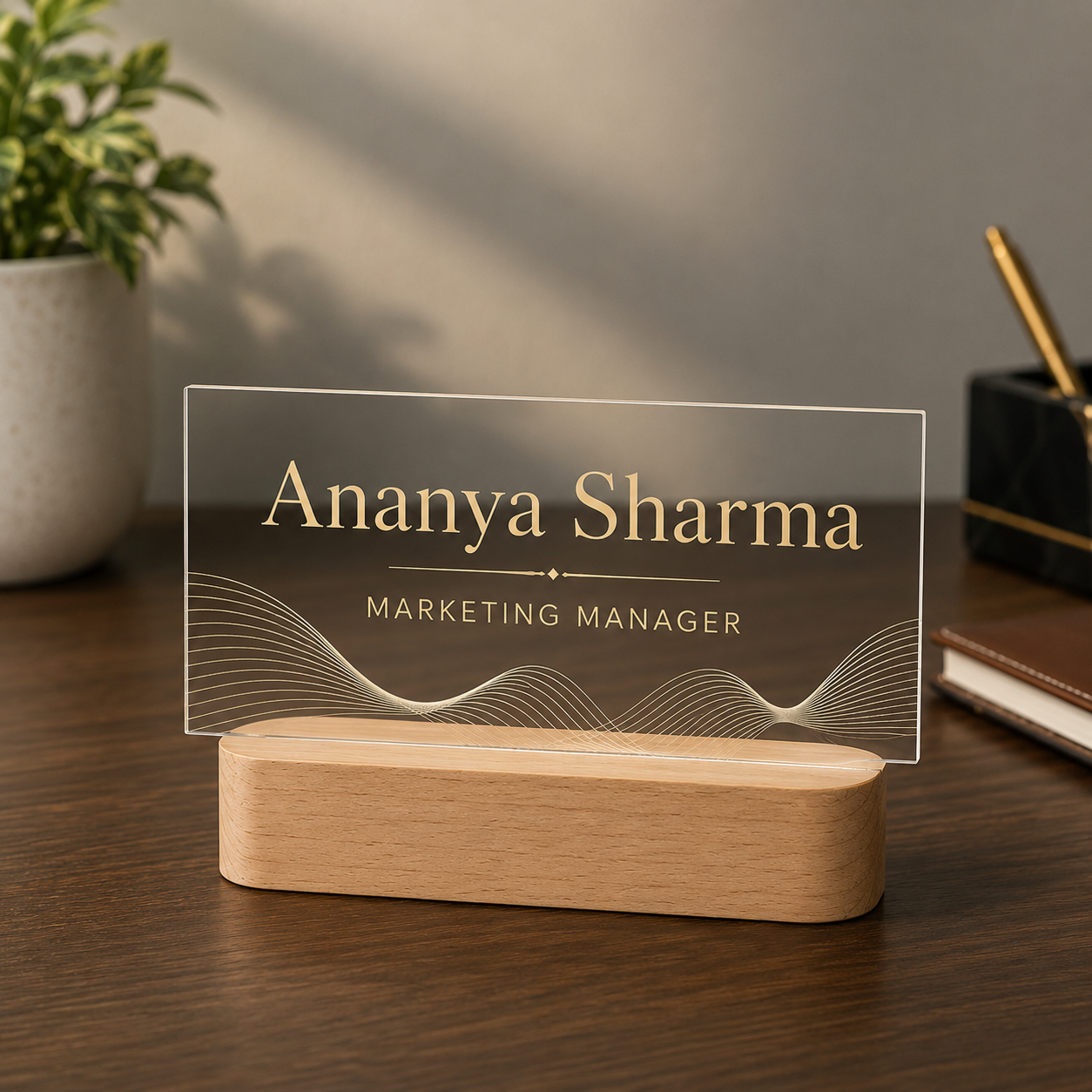 Elegant LED Name Plate for Home & Office