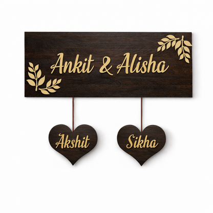 Personalized Family Name Hanging Plaque