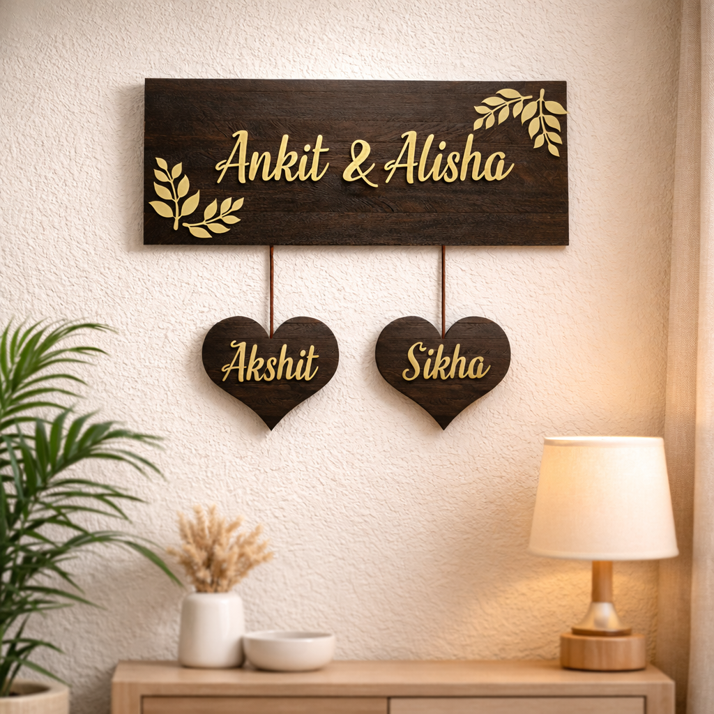 Personalized Family Name Hanging Plaque