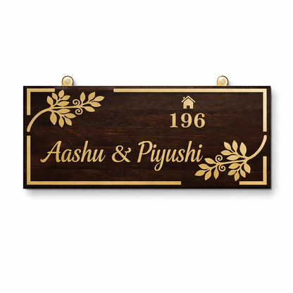 Personalized Wooden Nameplate for Home
