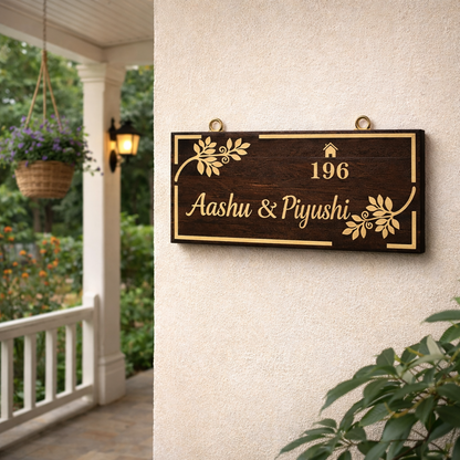 Personalized Wooden Nameplate for Home