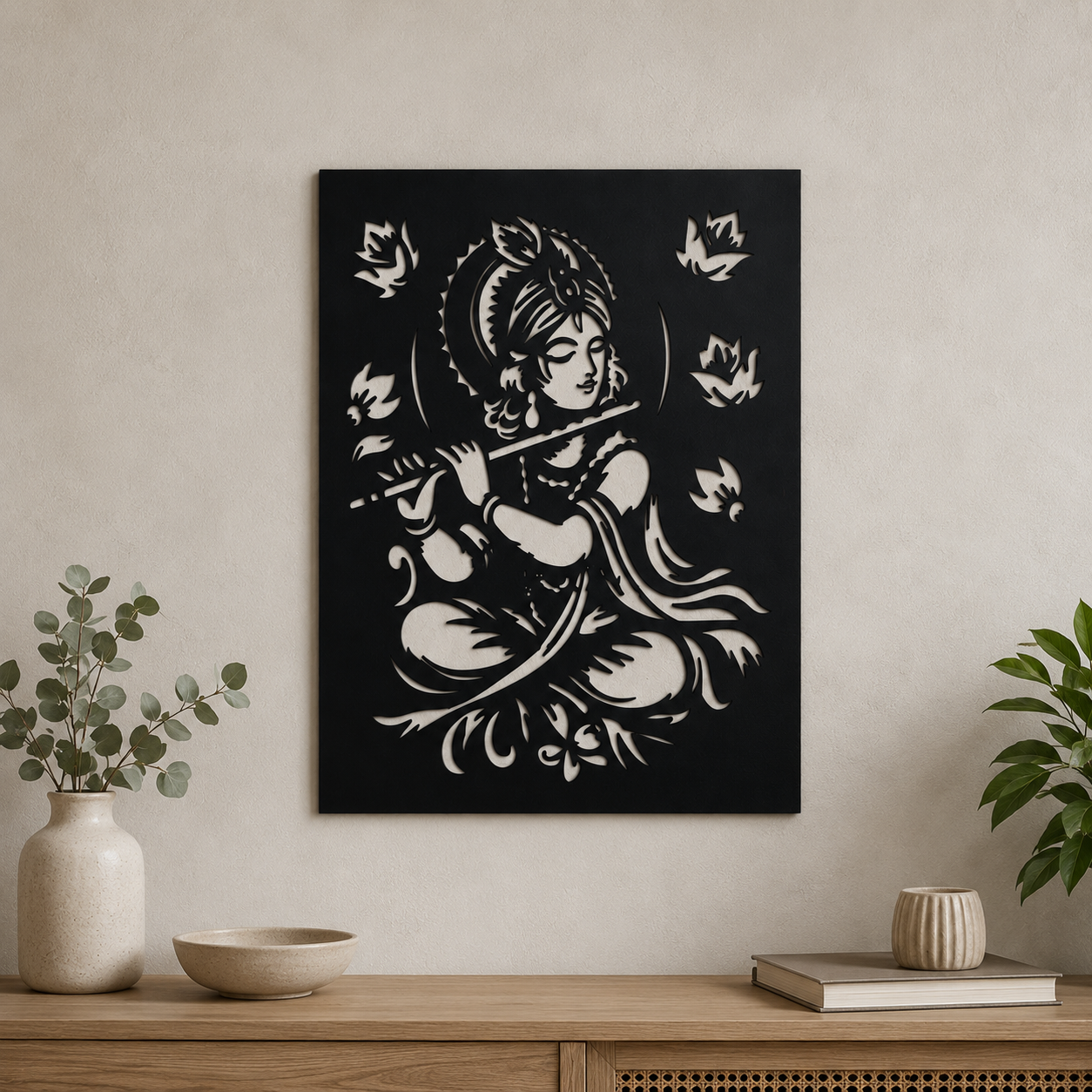 Elegant Krishna LED Wall Art