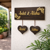 Handcrafted Wooden Family Name Plaque