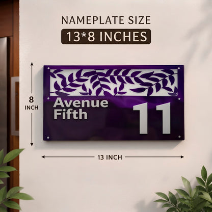 Modern Acrylic House Name Plate