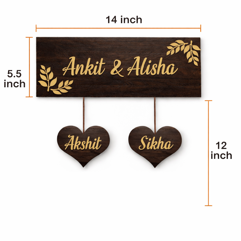 Personalized Family Name Hanging Plaque