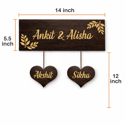 Personalized Family Name Hanging Plaque